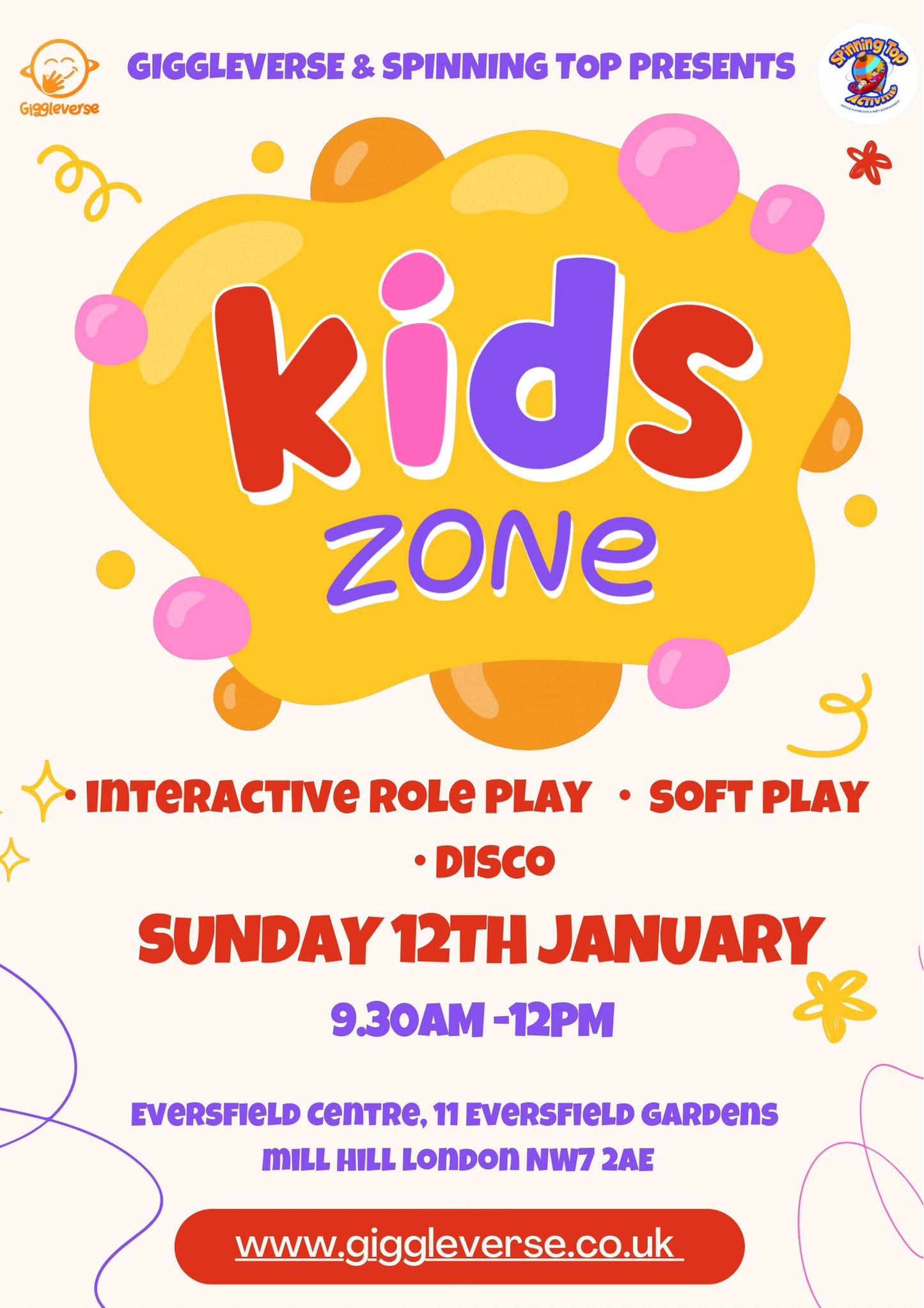 Giggleverse’s Kid's Zone 12th Jan 2025 - Mill Hill